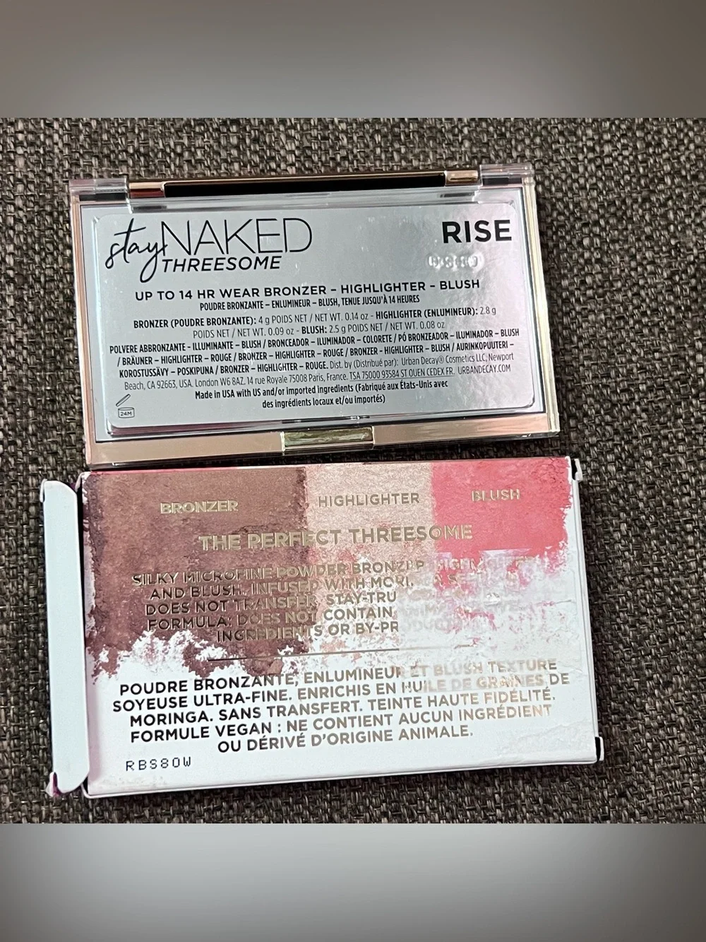 URBAN DECAY Stay Naked Threesome Blush Bronzer & Highlighter rise